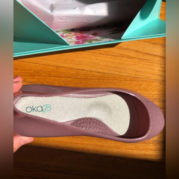 Oka B Watermelon Sparkle Flats - Picture 5 of 8